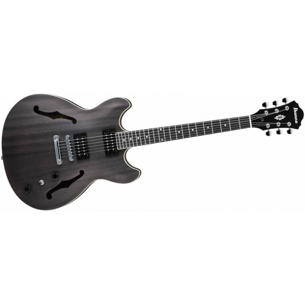 ibanez as 53 transparent black flat